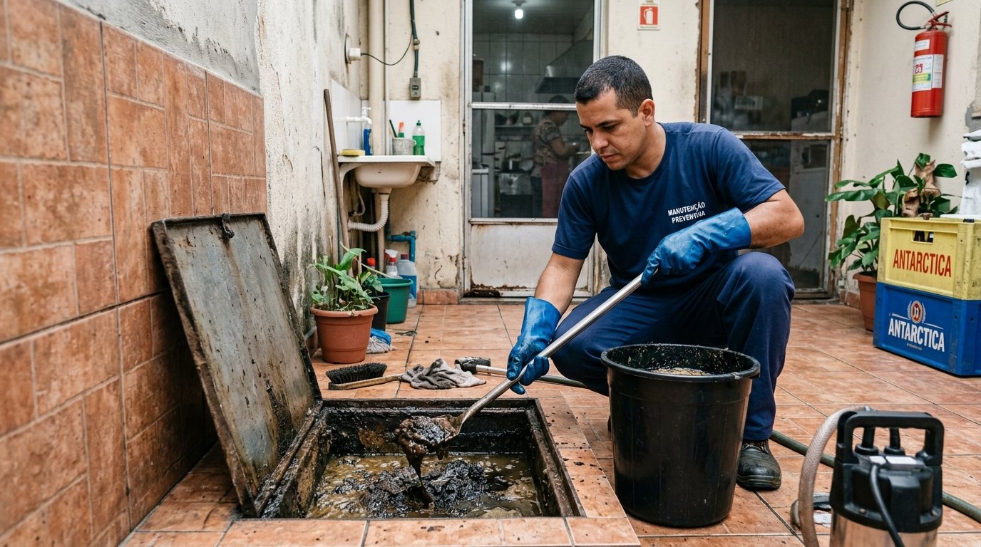 Limpeza de Caixa de Gordura com Equipe em Belo Horizonte‑MG
